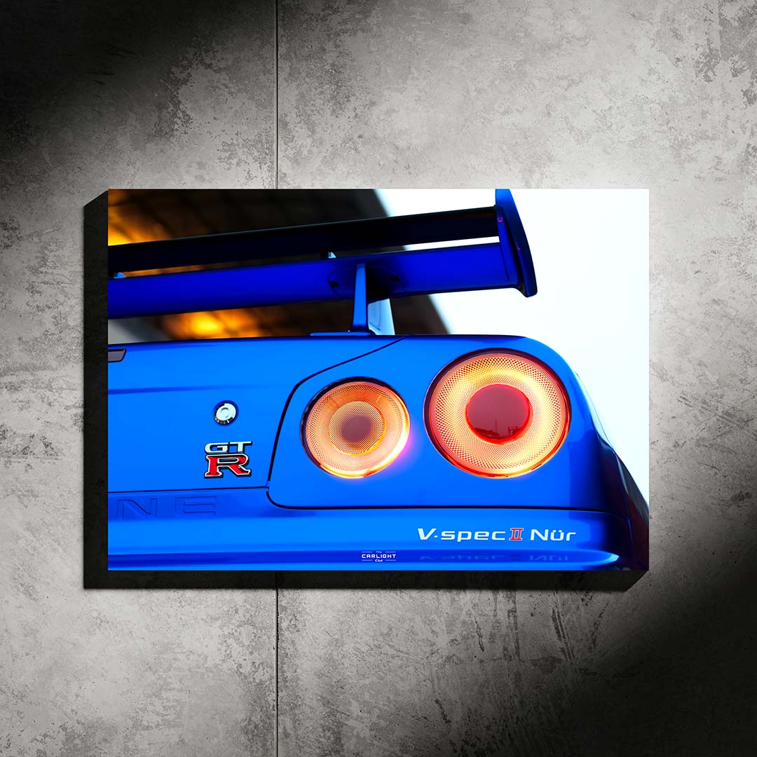 Nissan GTR R34 Araba Poster (Neon)