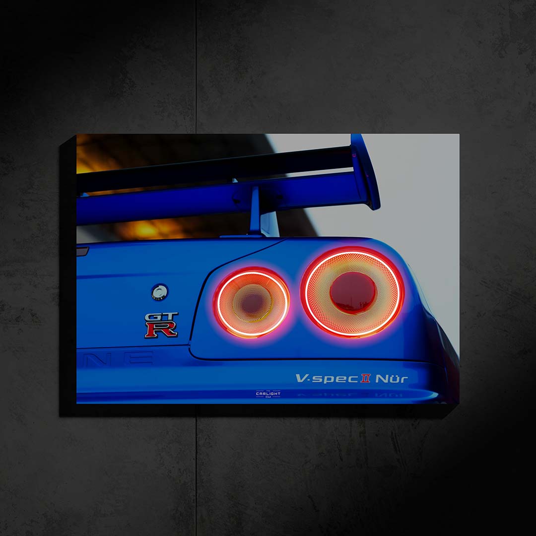 Nissan GTR R34 Araba Poster (Neon)