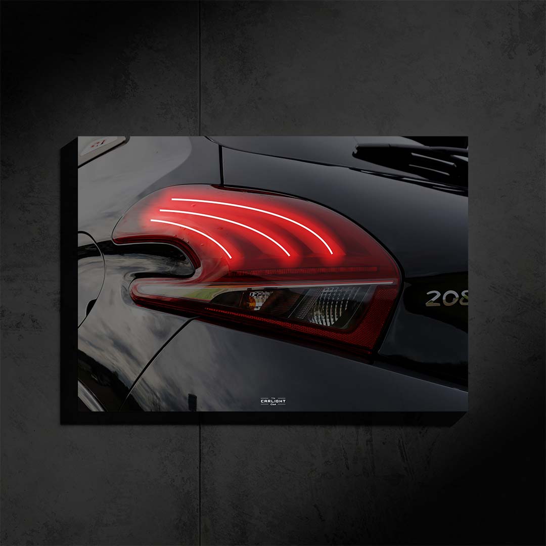 Peugeot 208 Araba Poster (Neon)