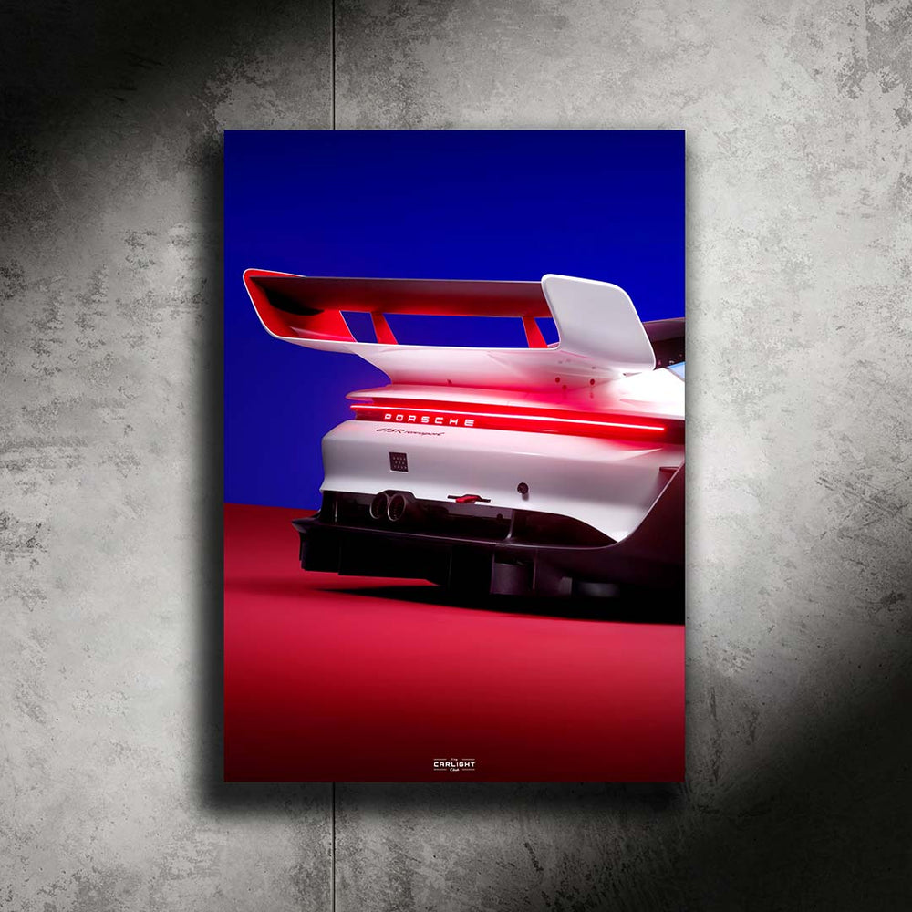 Porsche 911 GT3 R Rennsport Araba Poster (Neon)