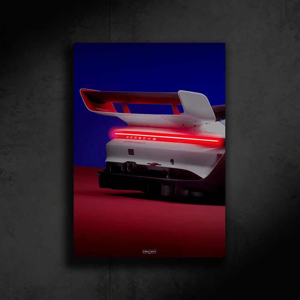 Porsche 911 GT3 R Rennsport Araba Poster (Neon)