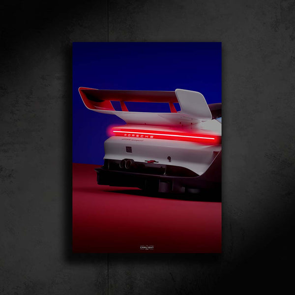 Porsche 911 GT3 R Rennsport Araba Poster (Neon)