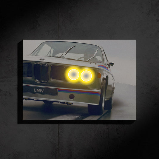 BMW CSL 3.0 Araba Poster (Neon)