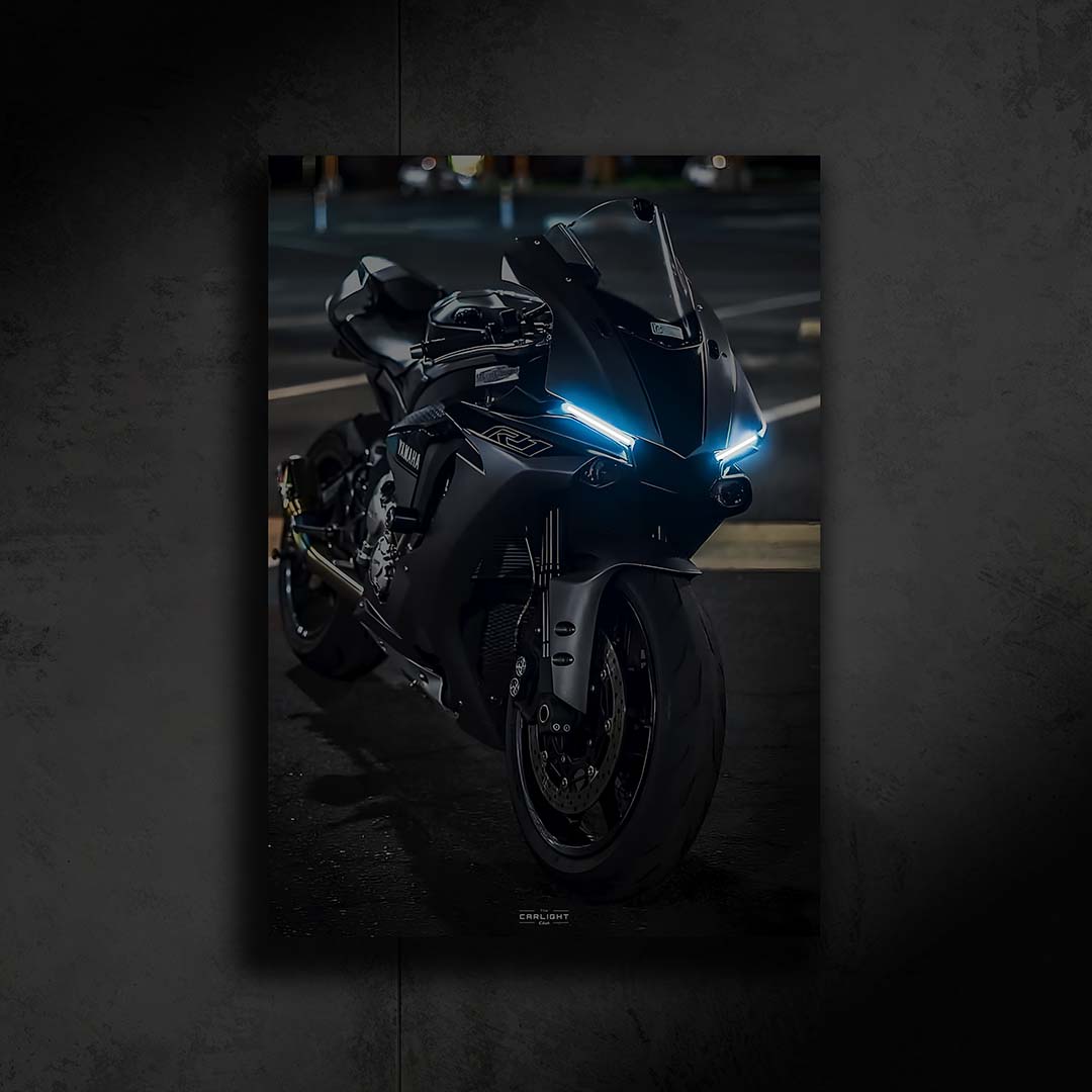 Yamaha R1 Araba Poster (Neon)