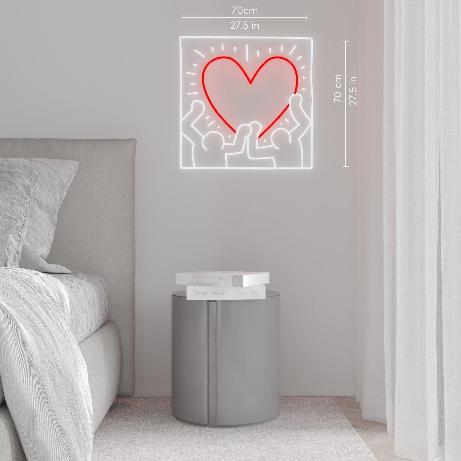 Radiant Heart, YP x Keith Haring, Neon Tabela - Neonbir