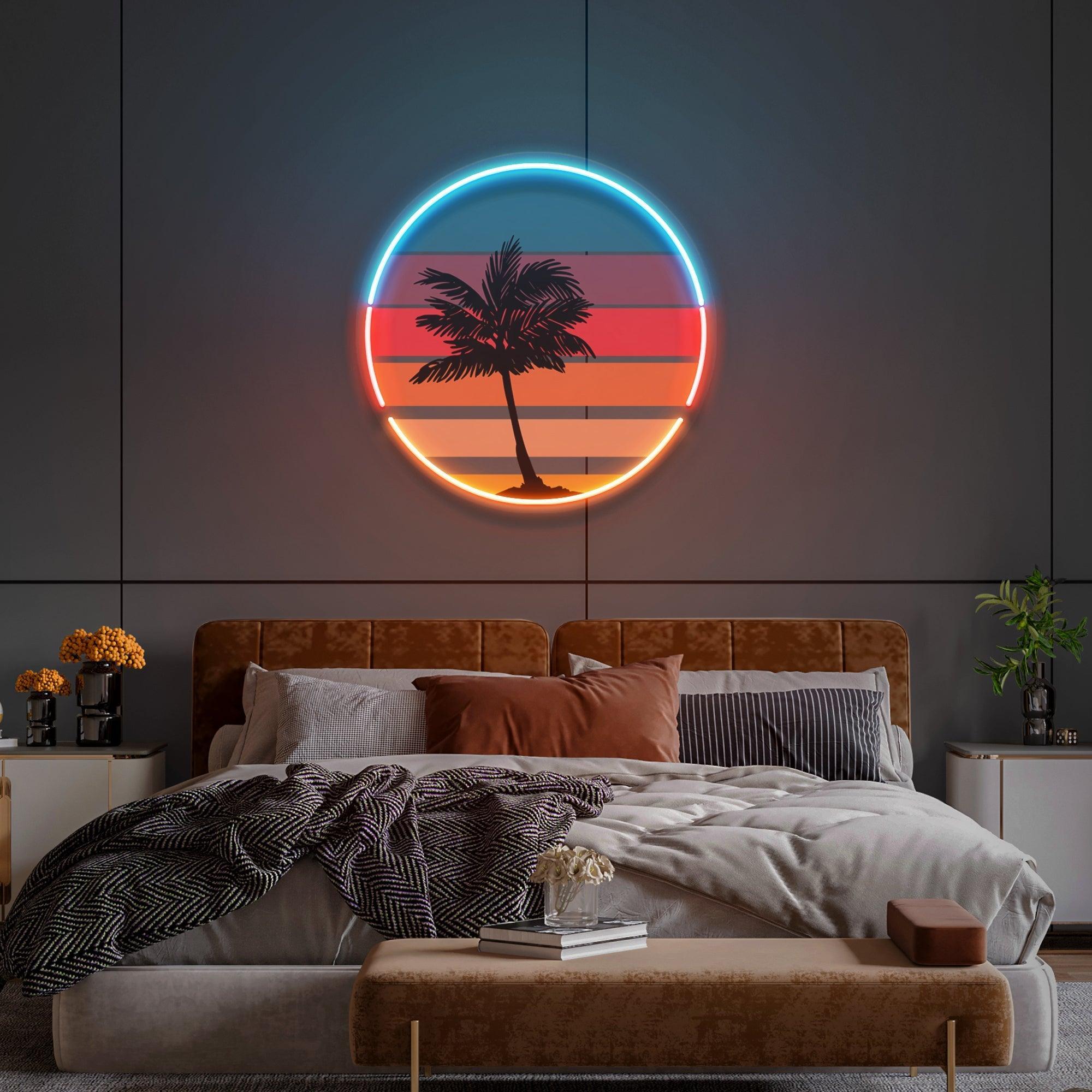 Sunset Retro Artwork Led Neon Sign Light - Neonbir