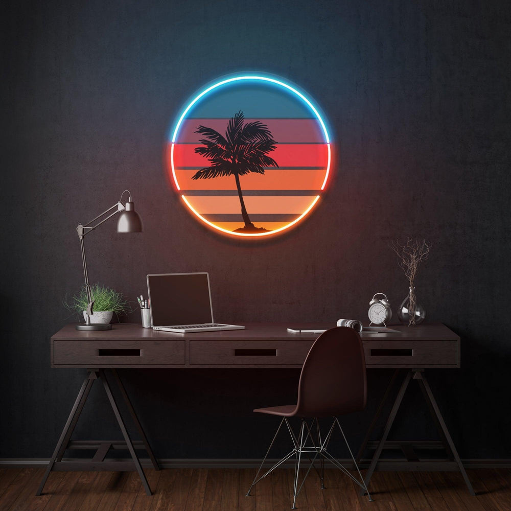 Sunset Retro Artwork Led Neon Sign Light - Neonbir