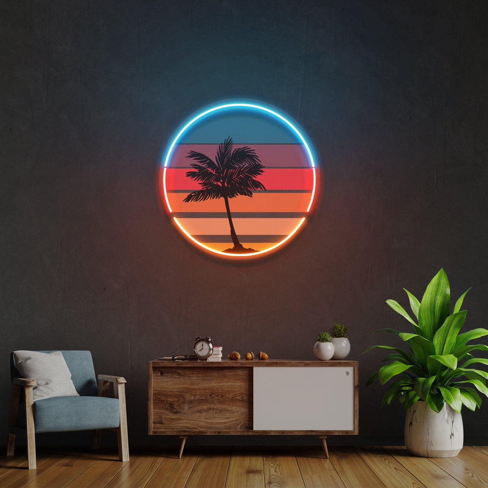 Sunset Retro Artwork Led Neon Sign Light - Neonbir