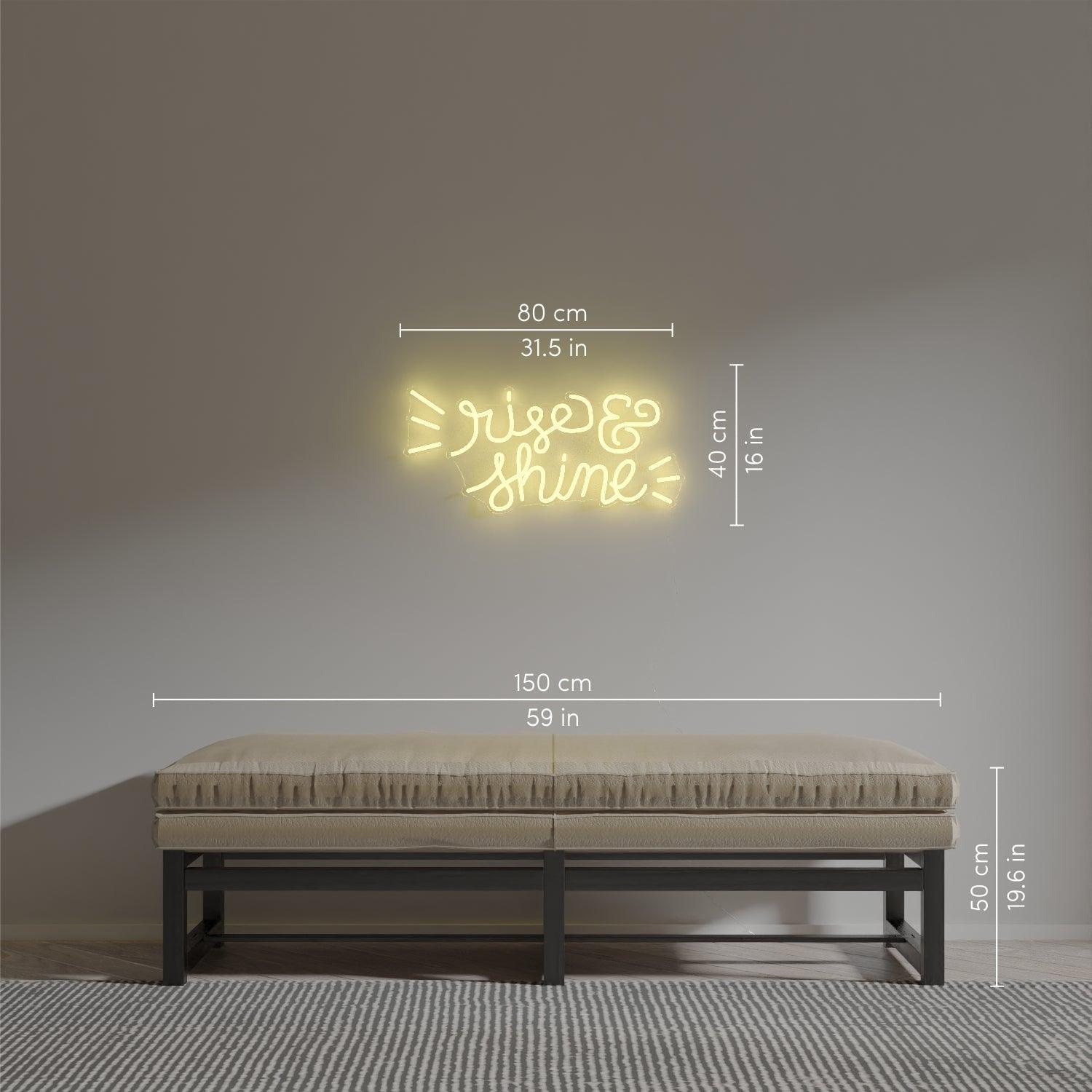 Rise & Shine - Neon Tabela - Neonbir