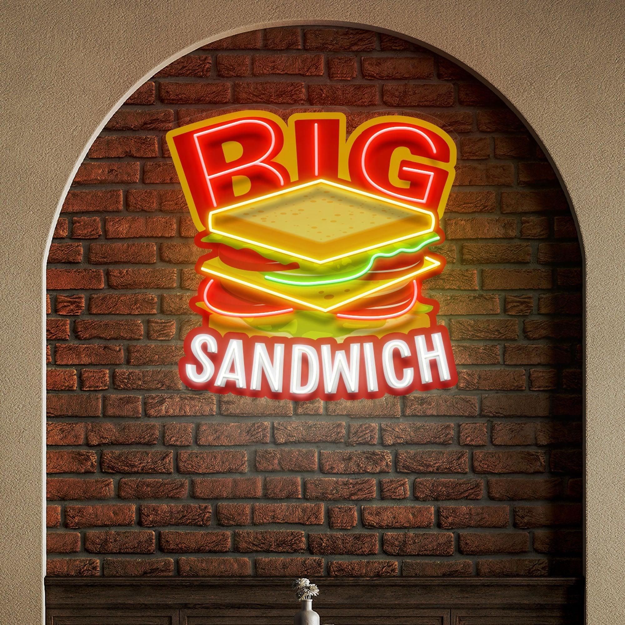 Custom Name Restaurant Fast Sandwich Led Neon Sign Light - Neonbir