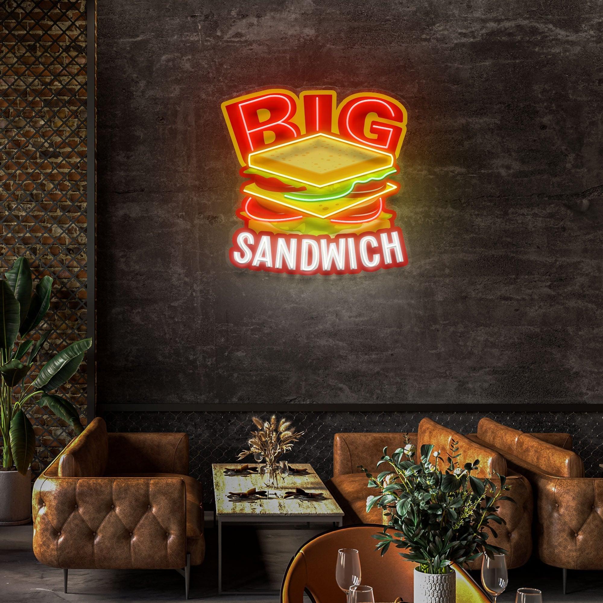 Custom Name Restaurant Fast Sandwich Led Neon Sign Light - Neonbir