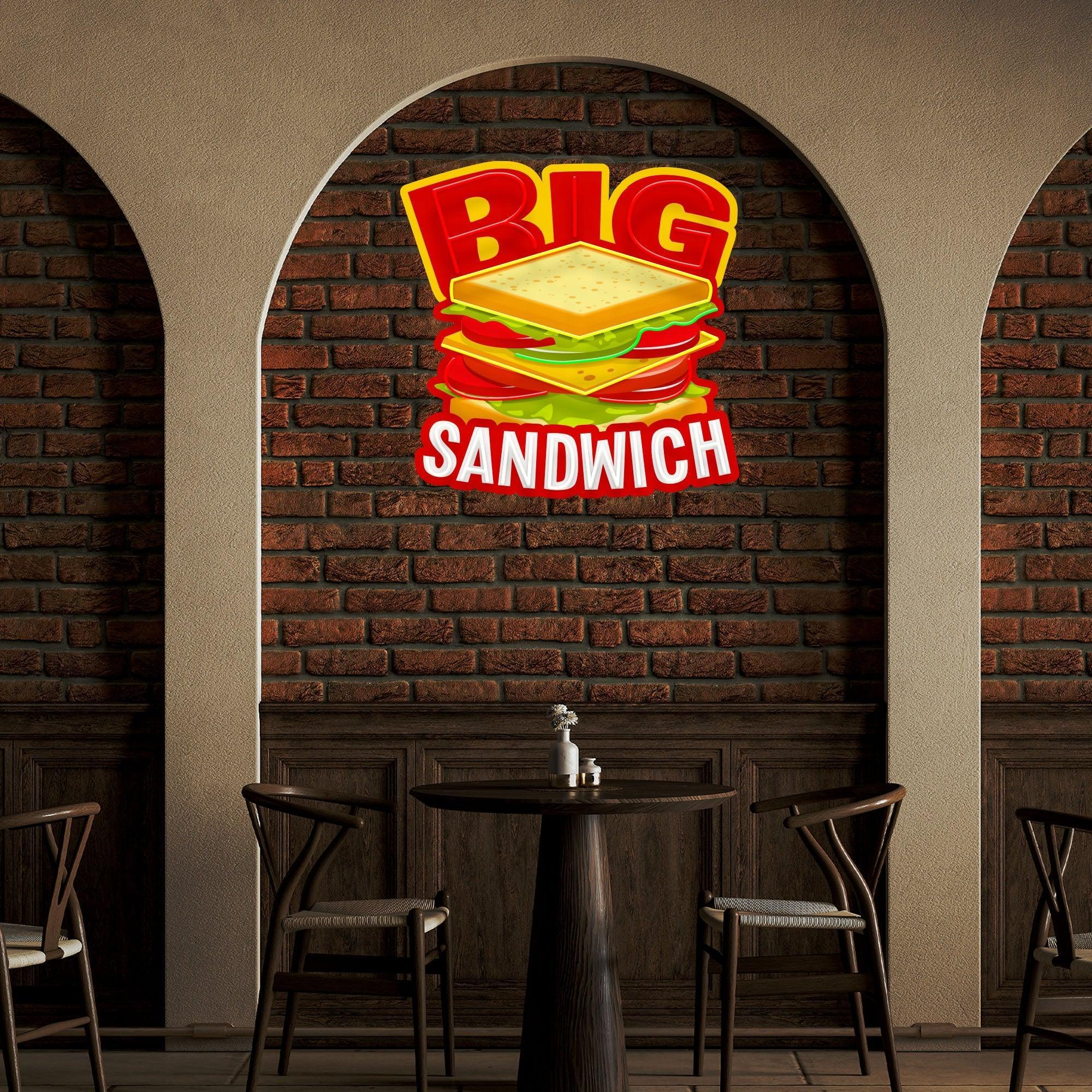 Custom Name Restaurant Fast Sandwich Led Neon Sign Light - Neonbir