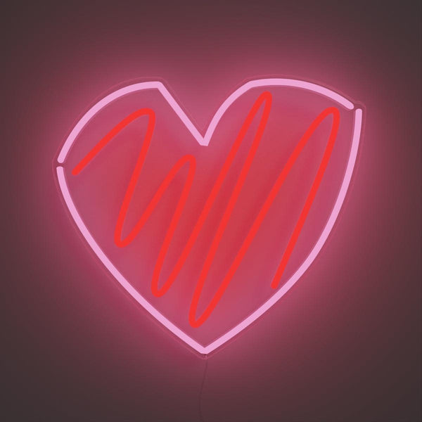 Scribble Heart, Neon Tabela