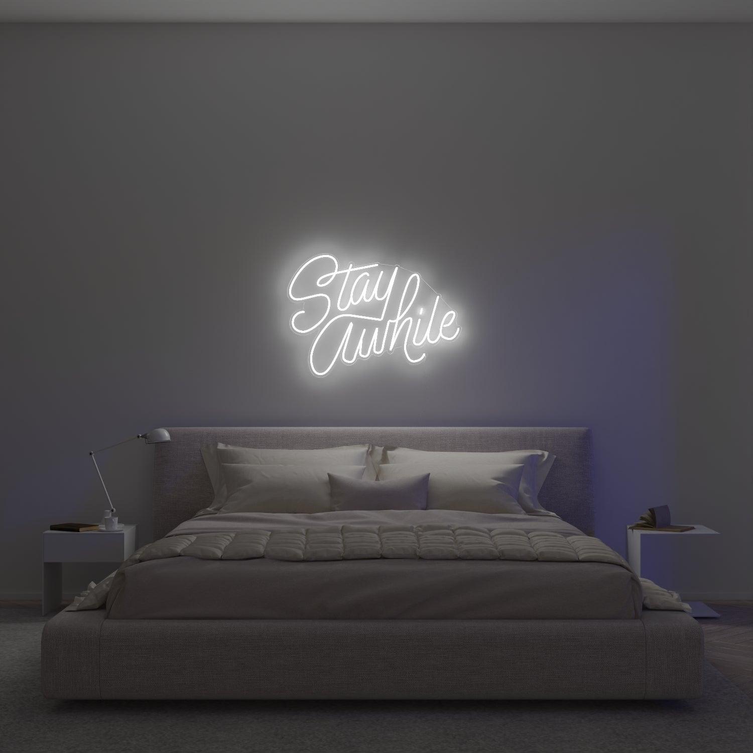 Stay Awhile by Caren Kreger - Neon Tabela - Neonbir