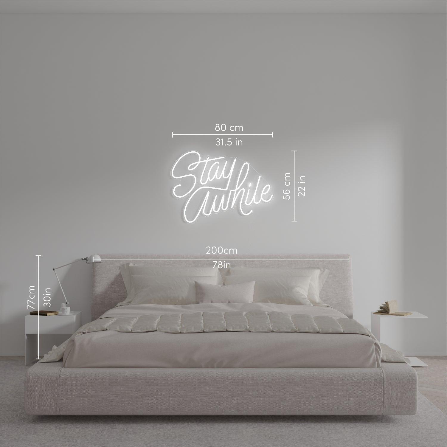 Stay Awhile by Caren Kreger - Neon Tabela - Neonbir