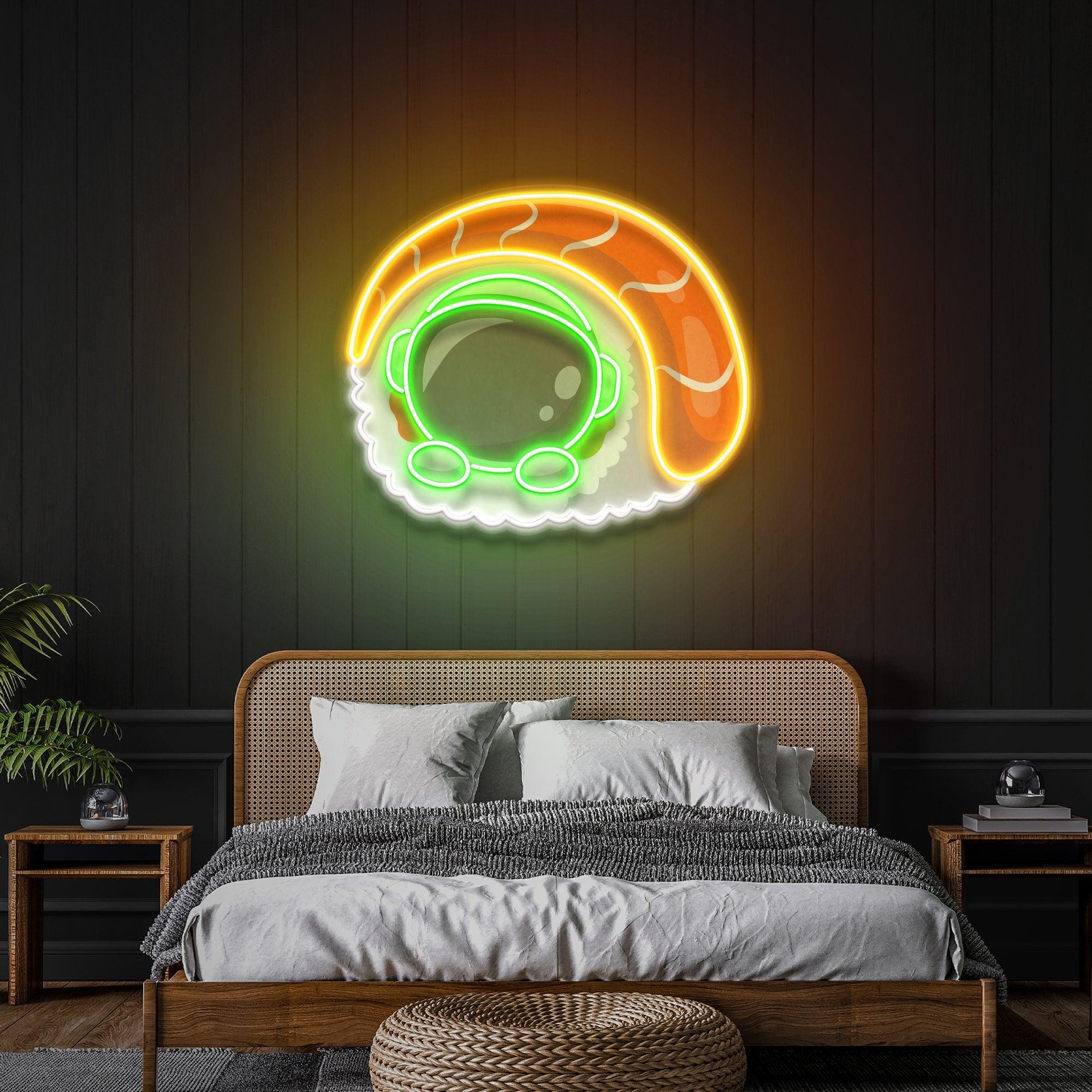 Sushi Astronaut Art work Led Neon Sign Light - Neonbir