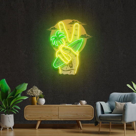 The Beach Artwork Led Neon Sign Light - Neonbir