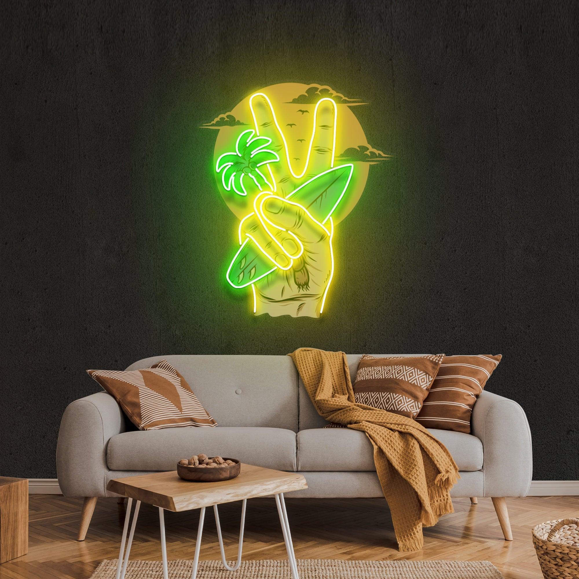 The Beach Artwork Led Neon Sign Light - Neonbir