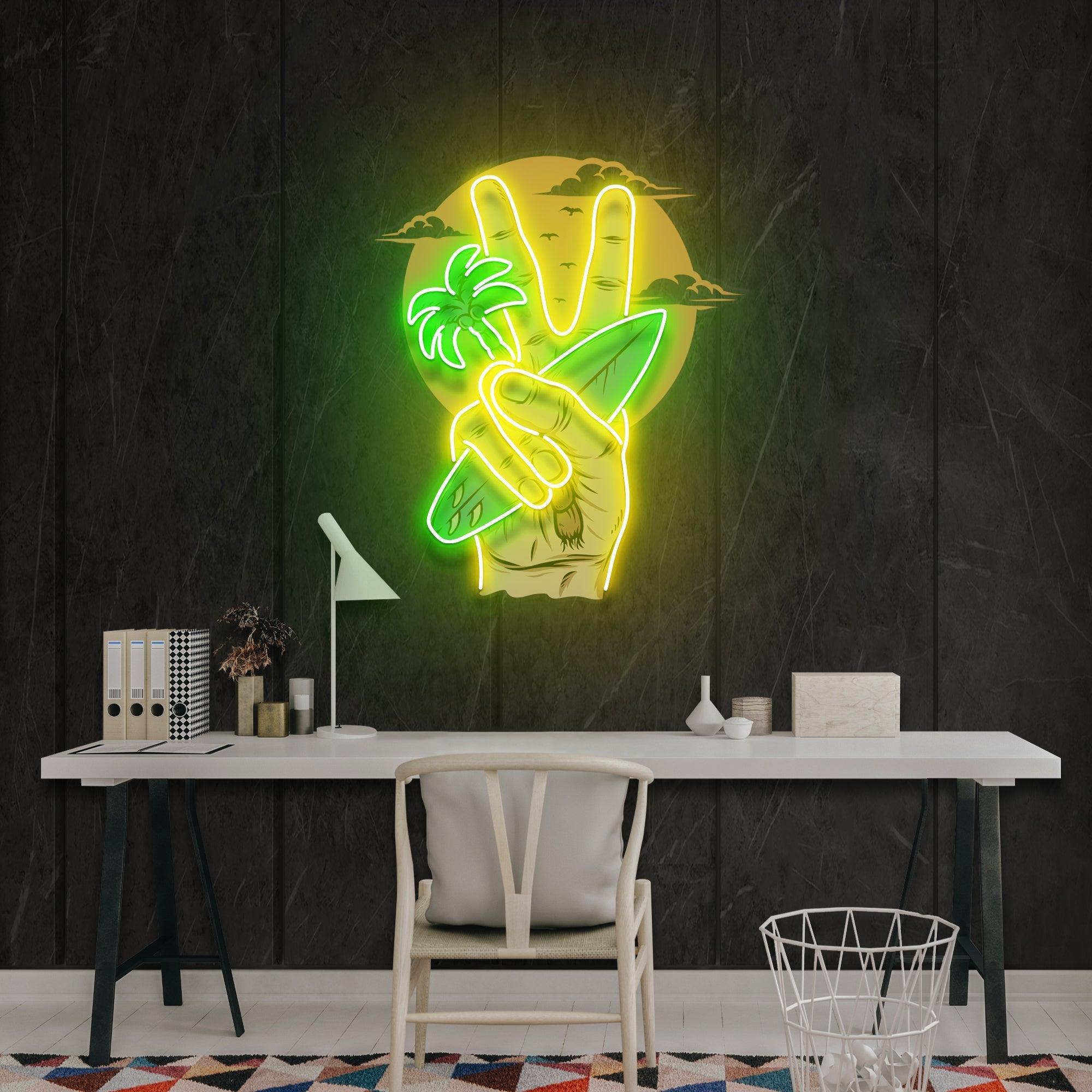 The Beach Artwork Led Neon Sign Light - Neonbir