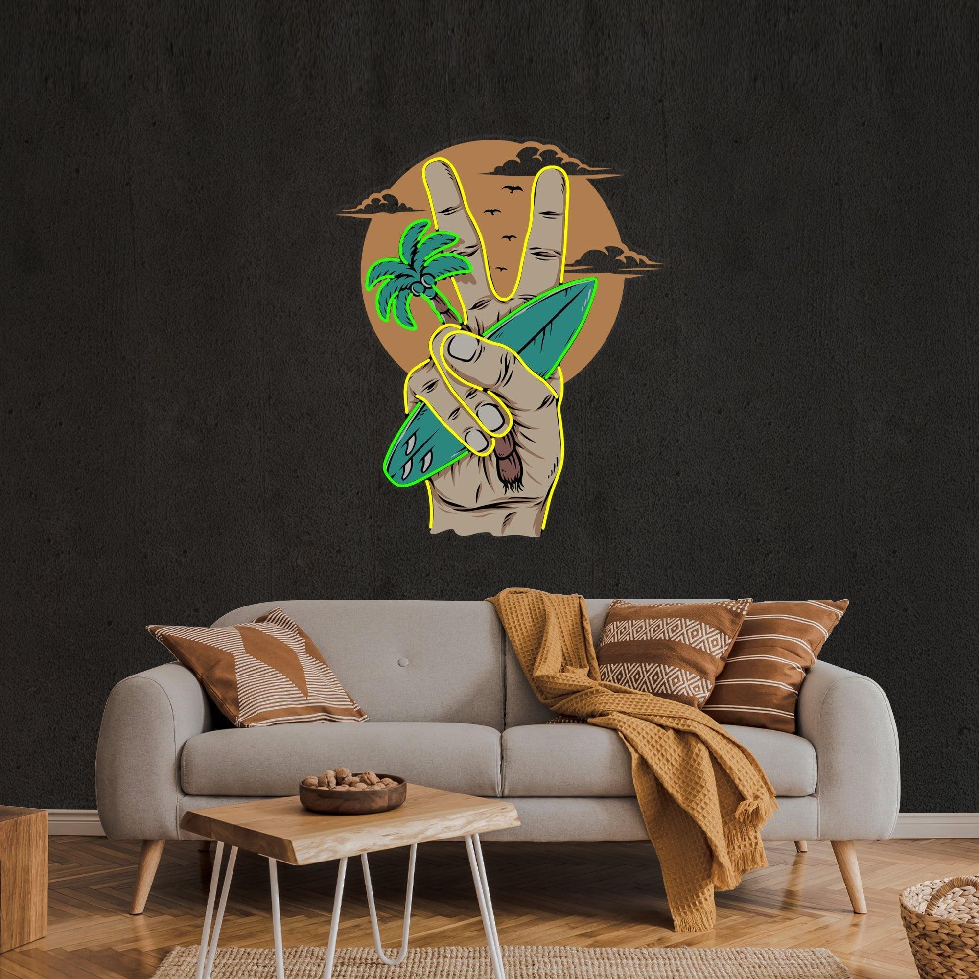 The Beach Artwork Led Neon Sign Light - Neonbir