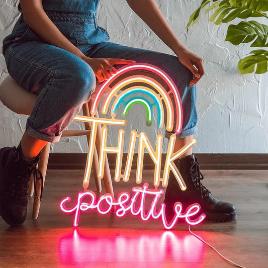 Think Positive Neon Tabela - Neonbir