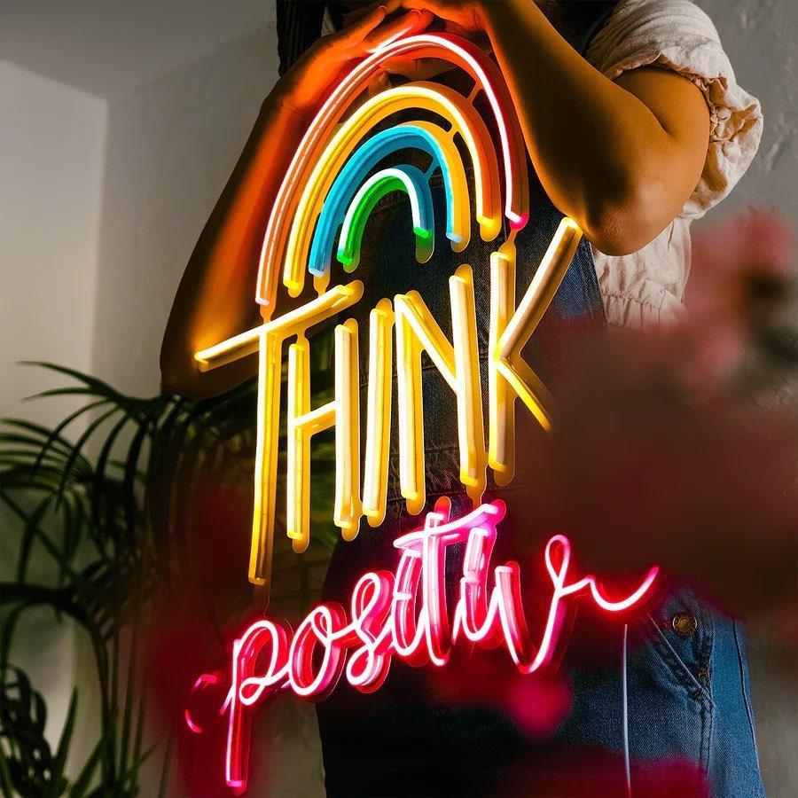 Think Positive Neon Tabela - Neonbir