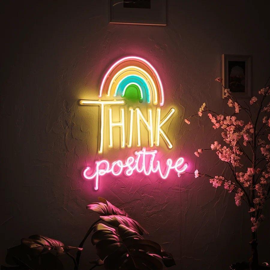 Think Positive Neon Tabela - Neonbir