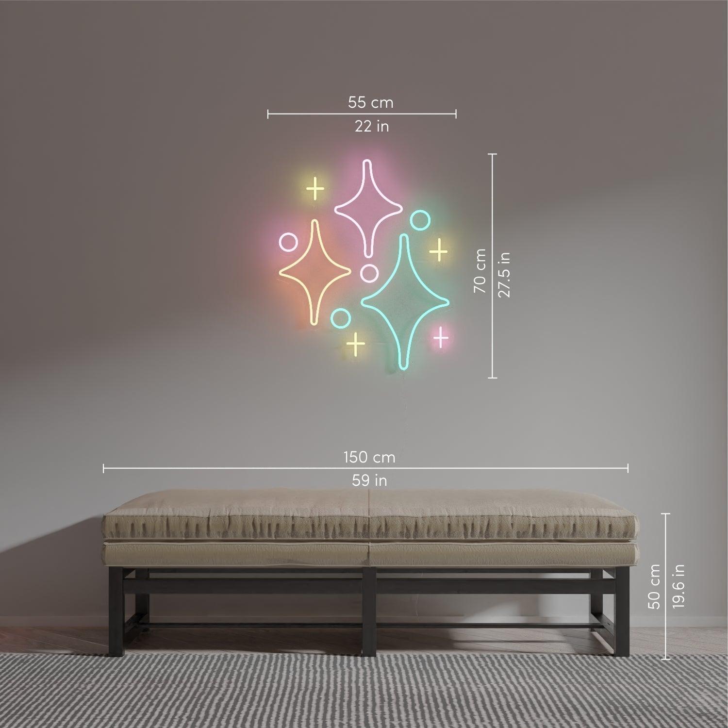 Twinkling Stars by Joanna Behar - Neon Tabela - Neonbir