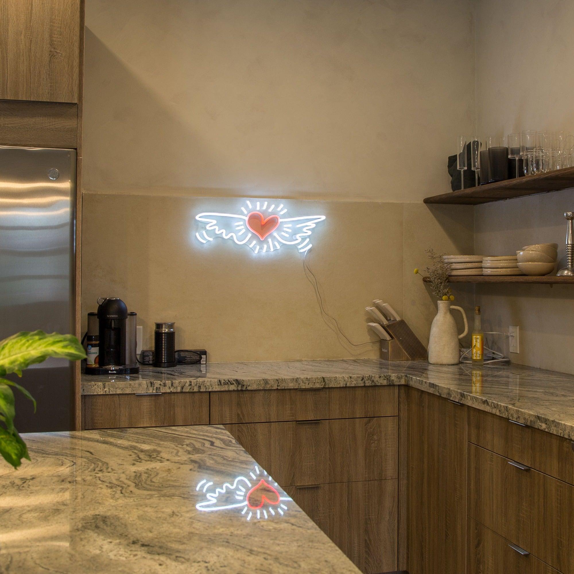 Wing Heart, YP x Keith Haring, Neon Tabela - Neonbir