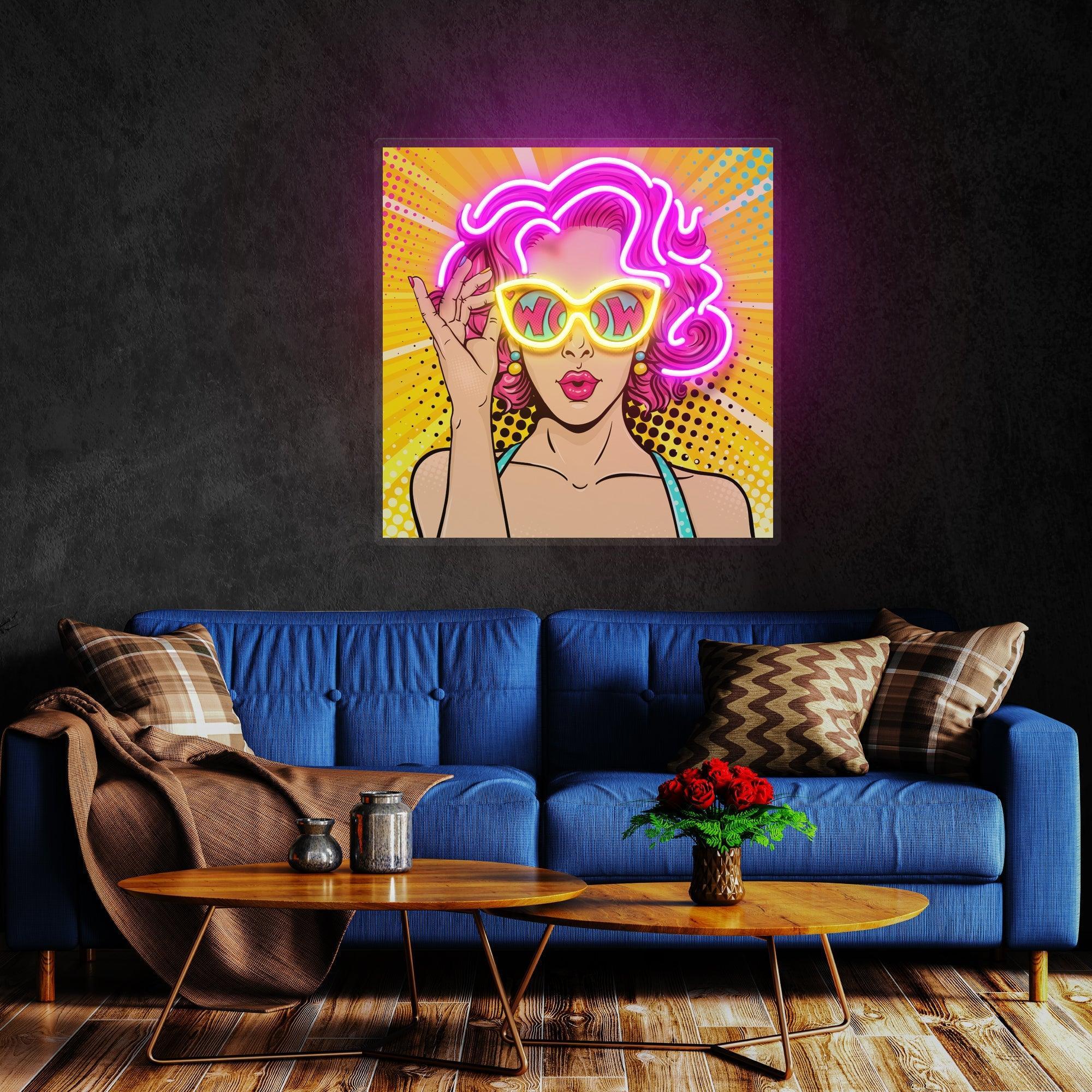 Wow Pop Art Led Neon Sign Light - Neonbir