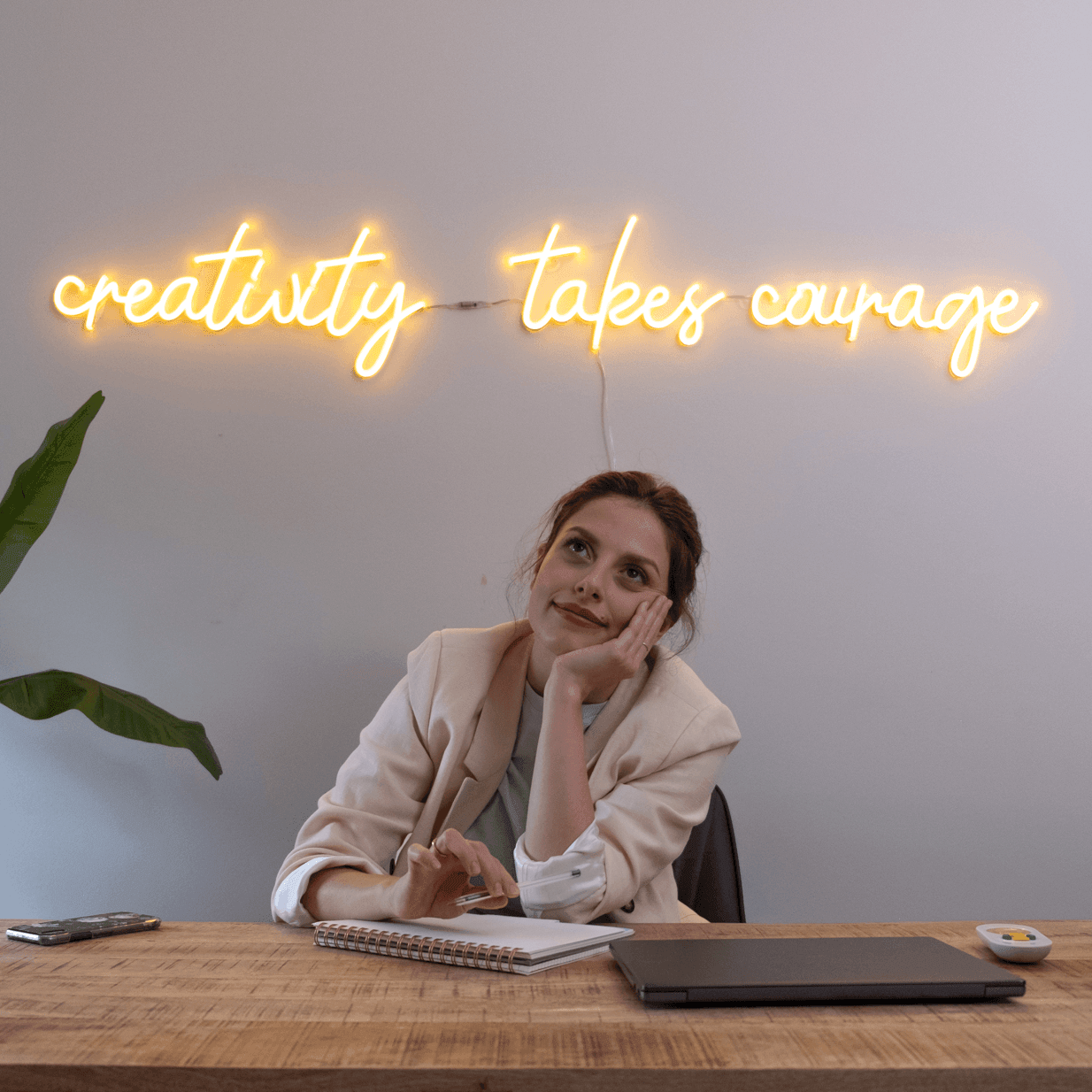Creativity takes courage, Neon Tabela - Neonbir
