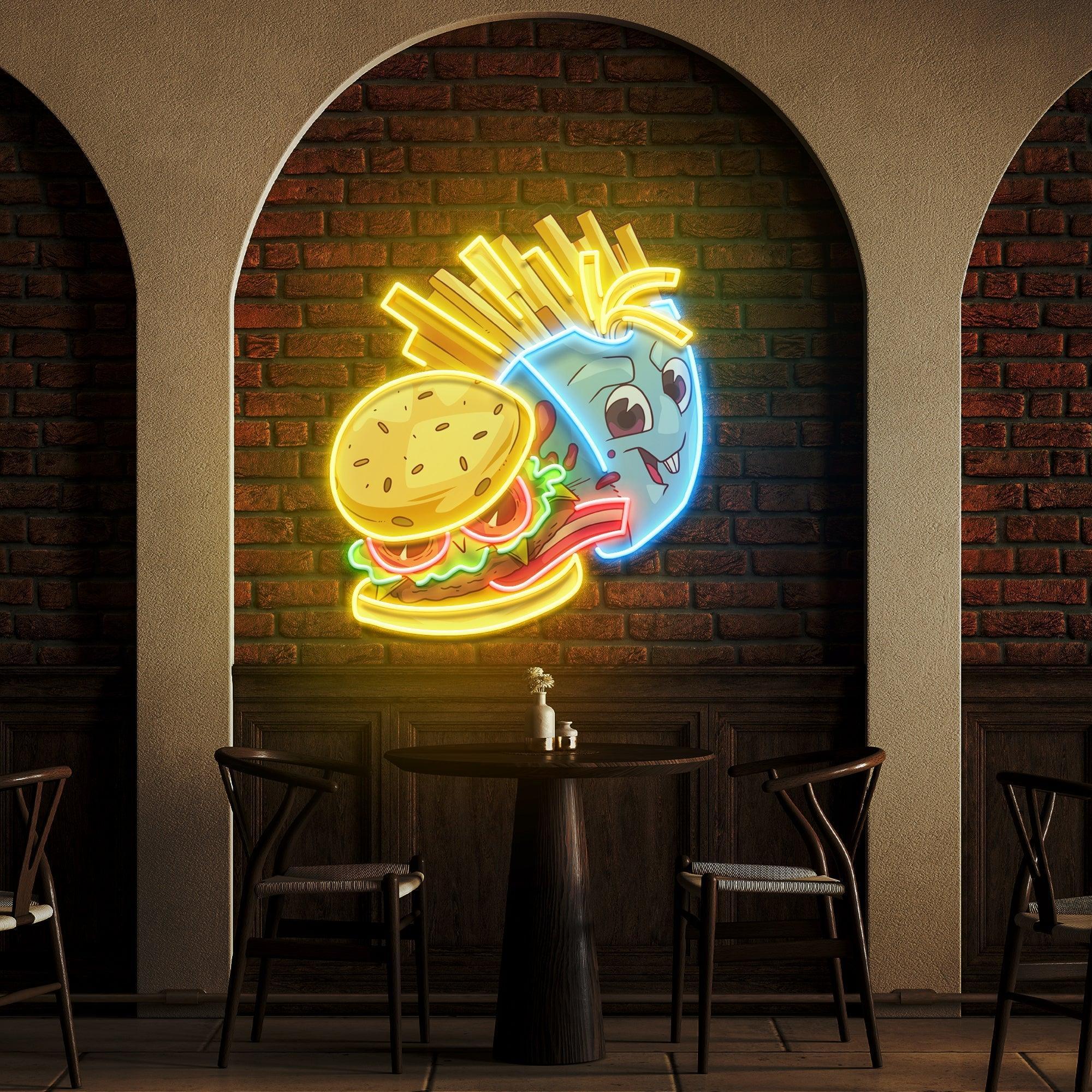 Food Monster Artwork Led Neon Sign Light - Neonbir