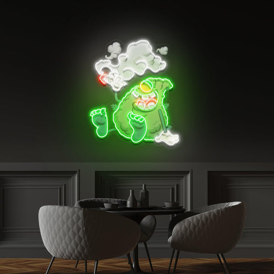 Weed Bud Cartoon Artwork Led Neon Sign Light - Neonbir