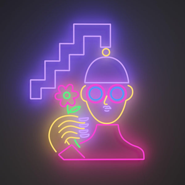 Zig Zag Girl by Emily Eldridge - Neon Tabela