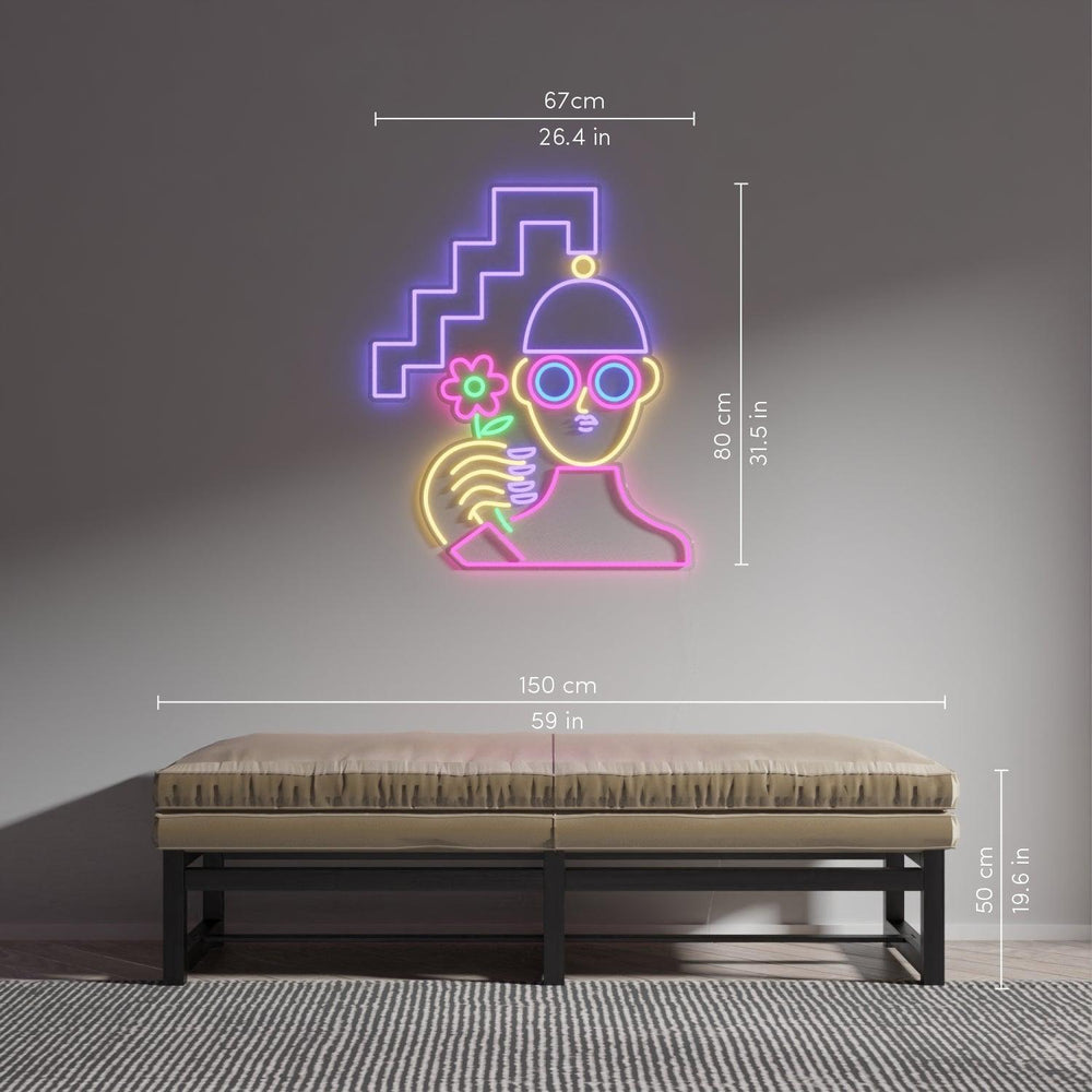 Zig Zag Girl by Emily Eldridge - Neon Tabela - Neonbir
