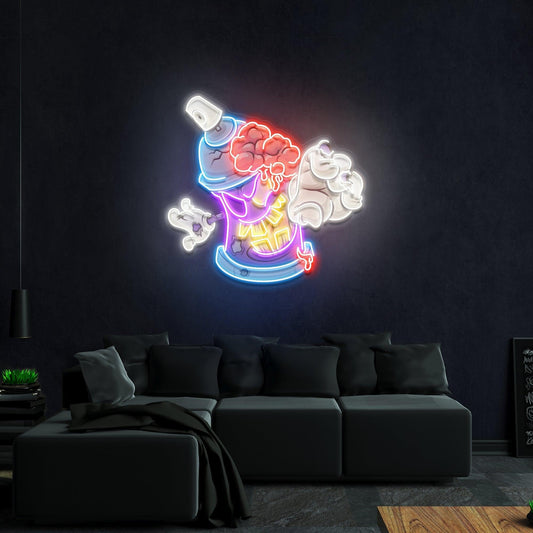 Zombie Spray Can Cartoon Artwork Led Neon Sign Light - Neonbir